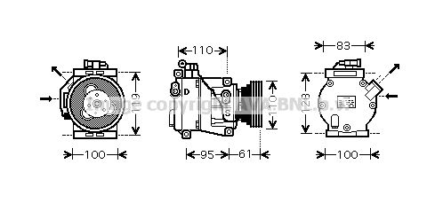 AVA QUALITY COOLING Компрессор, кондиционер RTK368